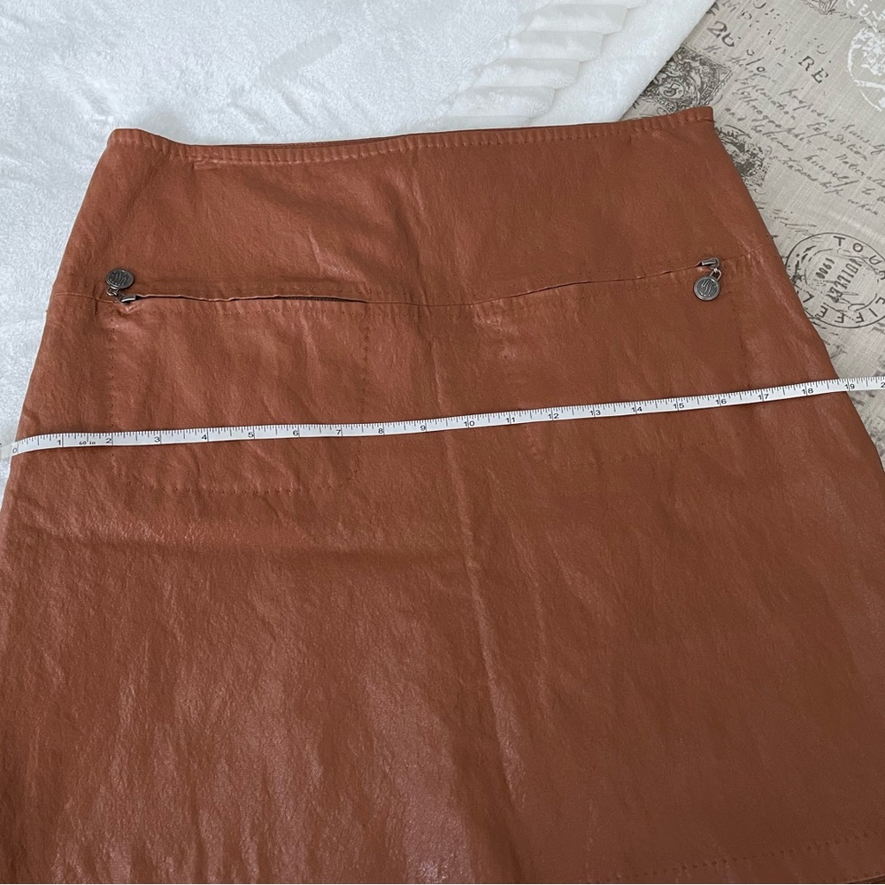 Max Studio Specialty Products M.S.S.P Faux Leather Mini Skirt, Sz 6 - Picture 5 of 9